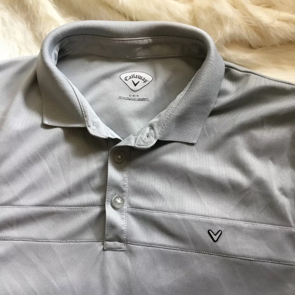 Callaway Short Sleeve Polo Shirt Large Gray - Picture 3 of 4